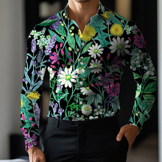 Custom Personalized Luxe Exclusive Design Embroidery & Print Business Casual Vacation Shirt