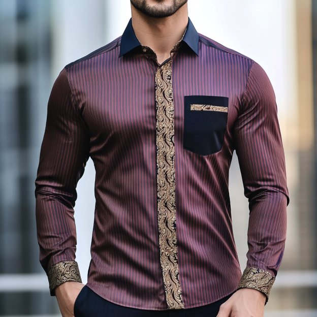 Custom Personalized Luxe Exclusive Design Embroidery & Print Business Casual Vacation Shirt