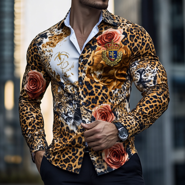 Custom Personalized Luxe Exclusive Design Embroidery & Print Business Casual Vacation Shirt