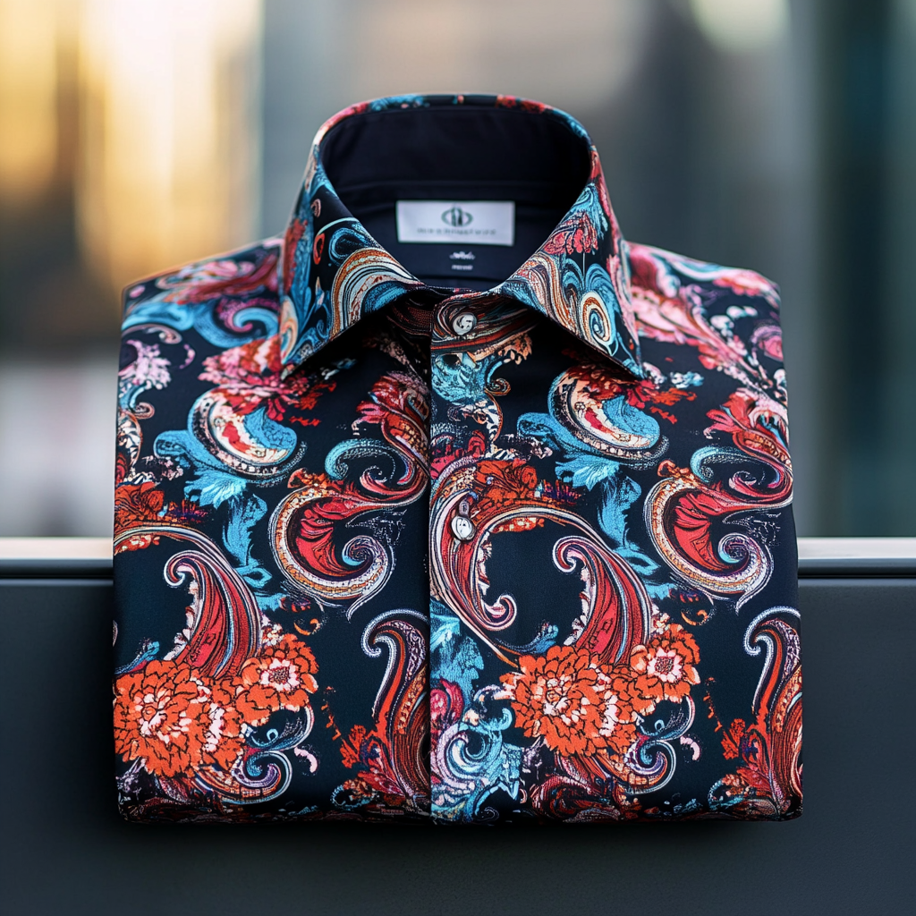 Custom Personalized Luxe Exclusive Design Embroidery & Print Business Casual Vacation Shirt