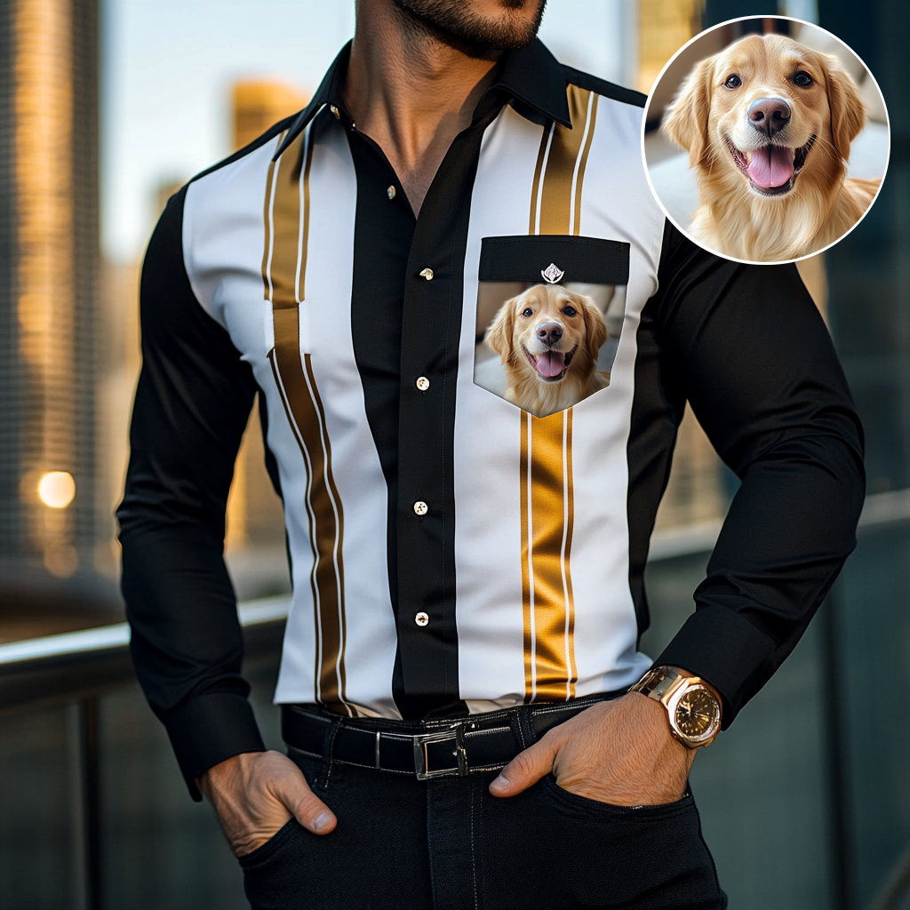 Custom Personalized Luxe Exclusive Design Embroidery & Print Business Casual Vacation Shirt