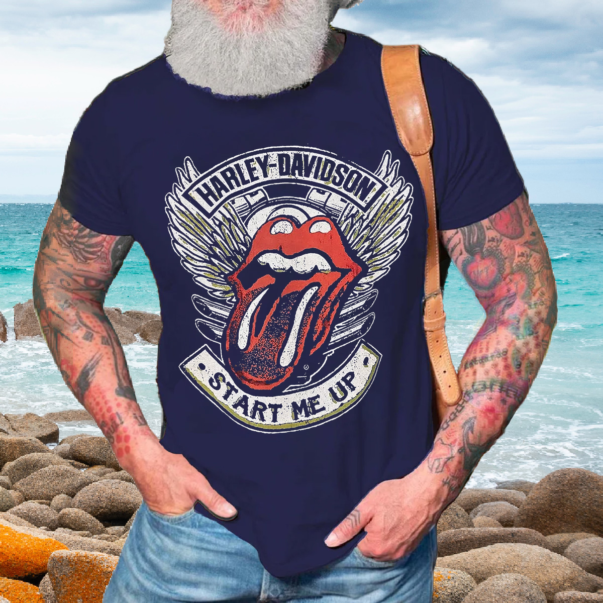 Luxe Exclusive Design Embroidery&Print T-Shirt