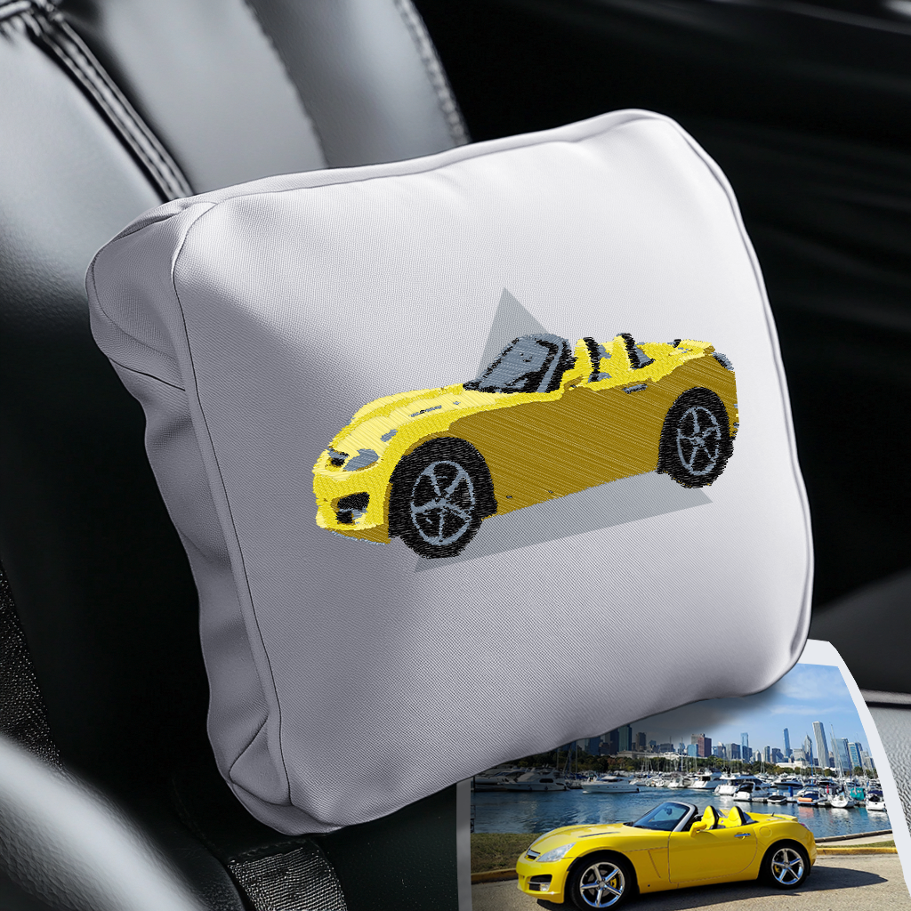 Custom Car Print Car Pillow, Personalized Car Lover Cushion, Unique Automotive Travel Pillow