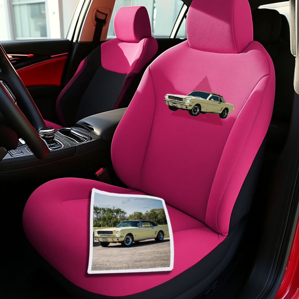 Custom Car Print Seat Covers, Personalized Automotive Seat Covers for Sedan & SUV, Unique Car Lover Gift
