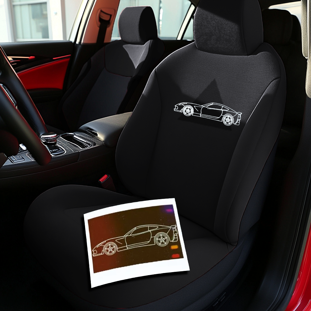Custom Car Print Seat Covers, Personalized Automotive Seat Covers for Sedan & SUV, Unique Car Lover Gift