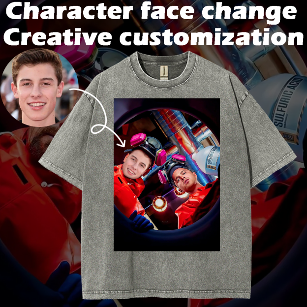 Custom Face Swap T-shirt - Unique, Creative Prints to Express Your Personal Style
