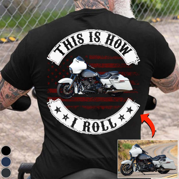 Custom Personalized Luxe Exclusive Design Embroidery & Print Vehicle Photo Print Back T-Shirt-Gift For Car Lover