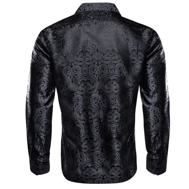 Custom Prints/Embroidery With Your Photos Silk Luxury unique Luxe long Shirt