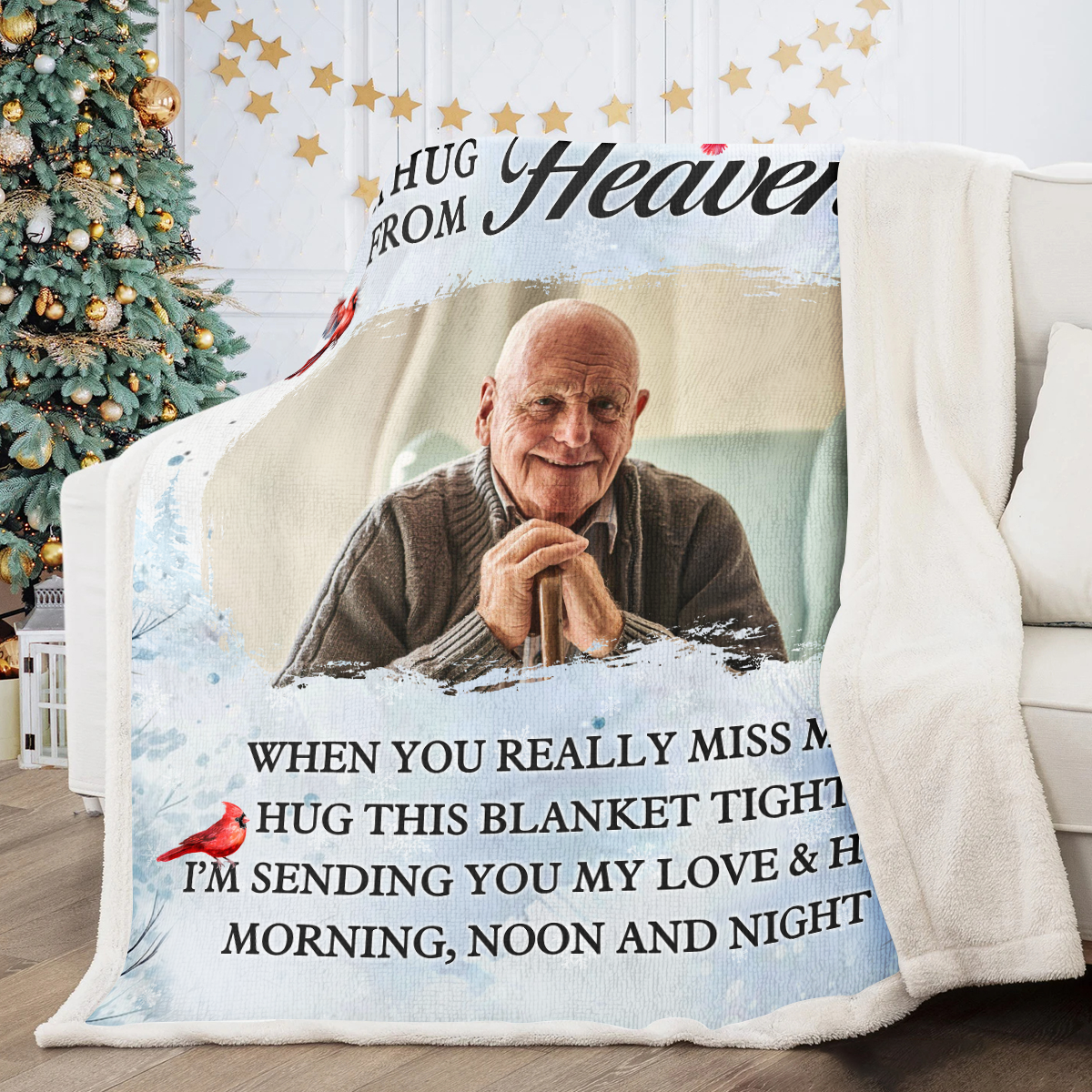 Personalized Photo Blanket - Gifts For Memorial