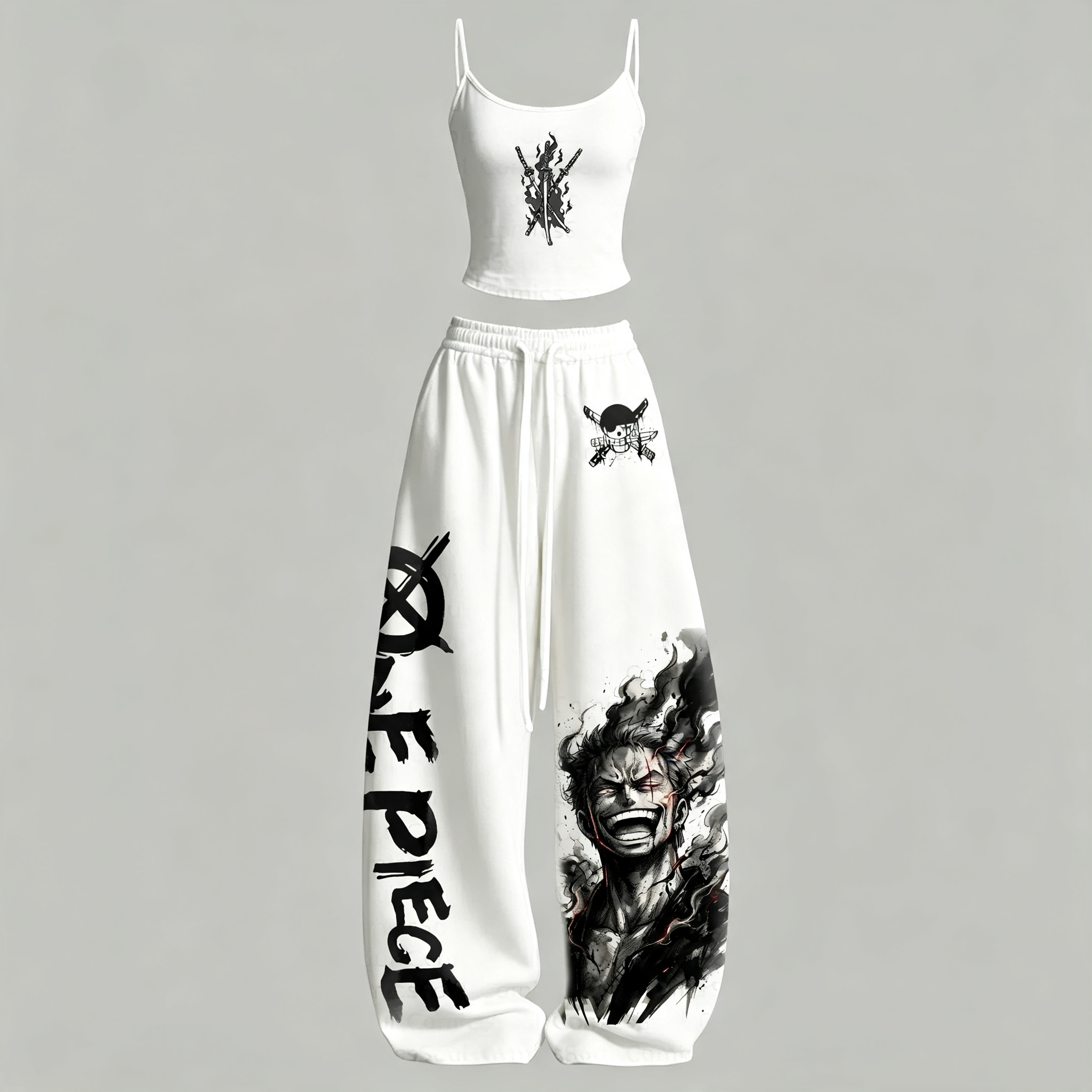 One Piece Top & Elasticated Trousers Two-Piece Set