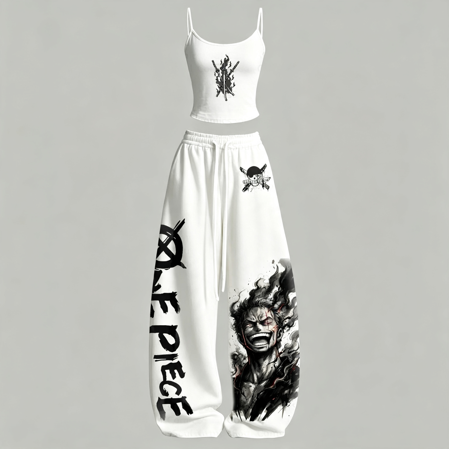 One Piece Top & Elasticated Trousers Two-Piece Set
