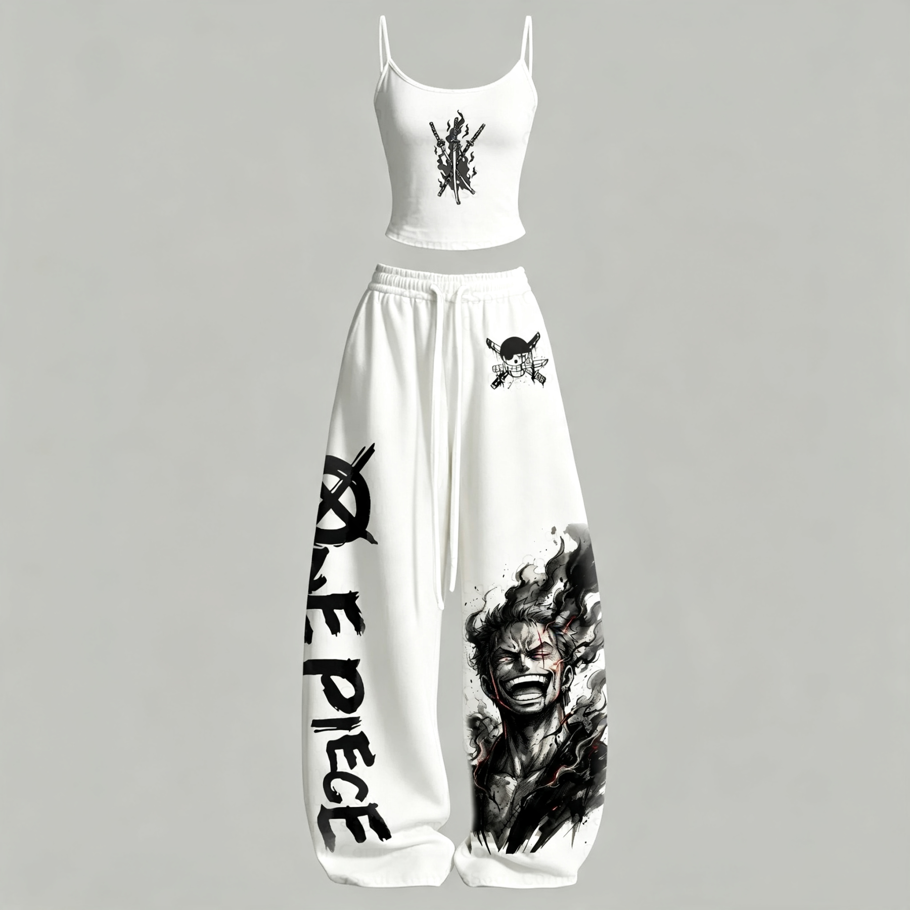 One Piece Top & Elasticated Trousers Two-Piece Set