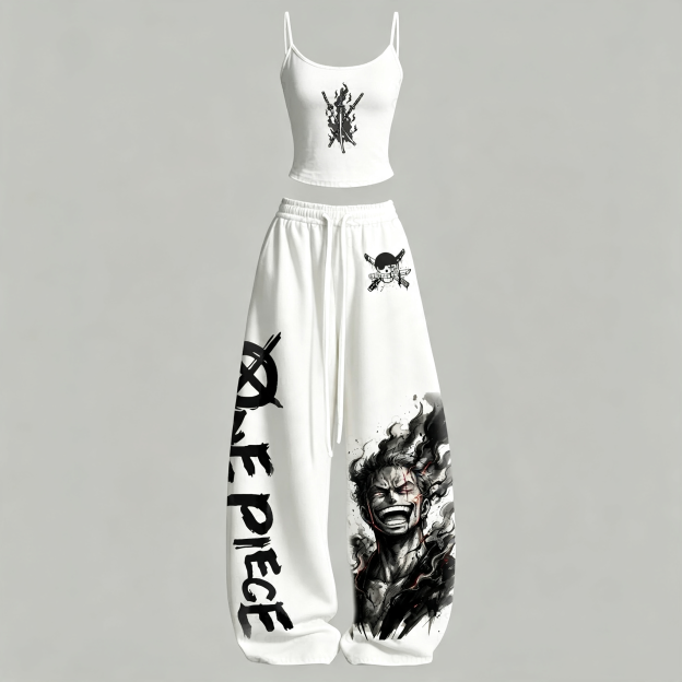 One Piece Top & Elasticated Trousers Two-Piece Set