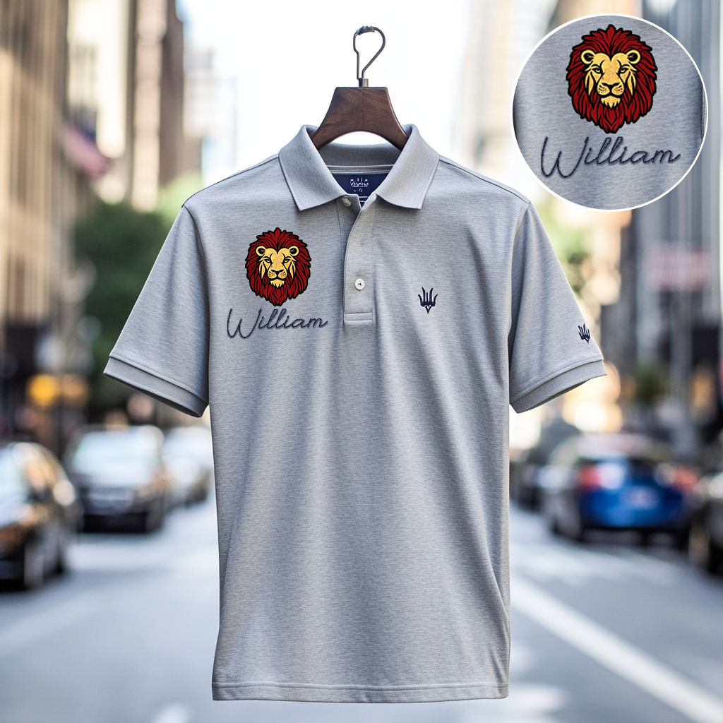 Custom Personalized Luxe Exclusive Design Embroidery & Print Business Casual Vacation Short-Sleeved Polo Shirt