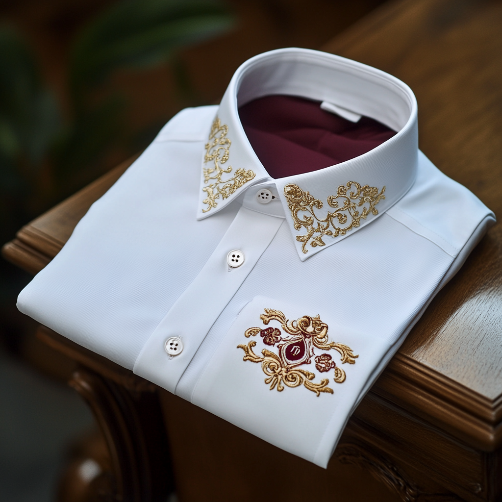Custom Personalized Luxe Exclusive Design Embroidery & Print Business Casual Vacation Shirt