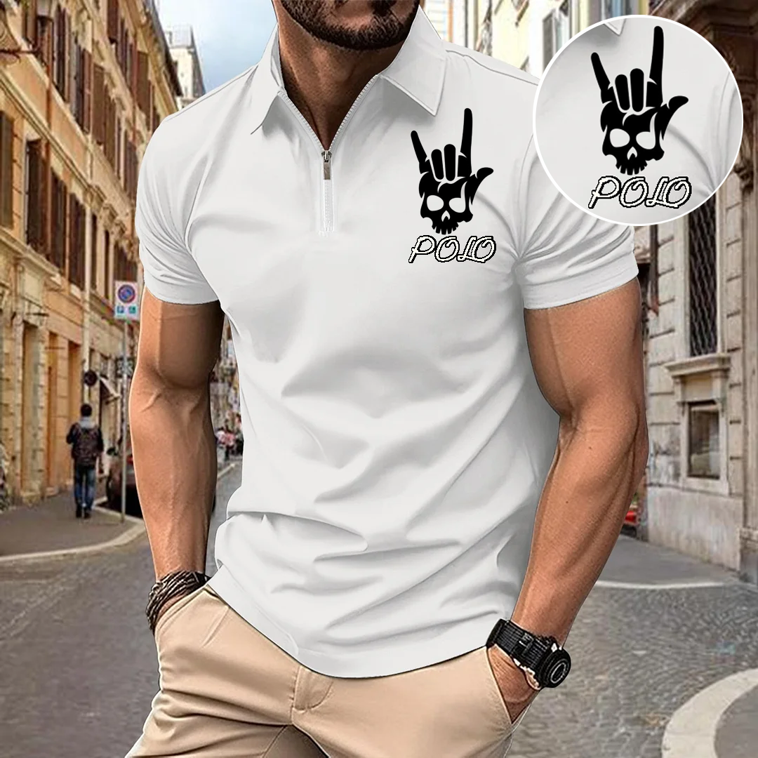 Custom Personalized Luxe Exclusive Design Embroidery & Print Business Casual Vacation Short-Sleeved Polo Shirt