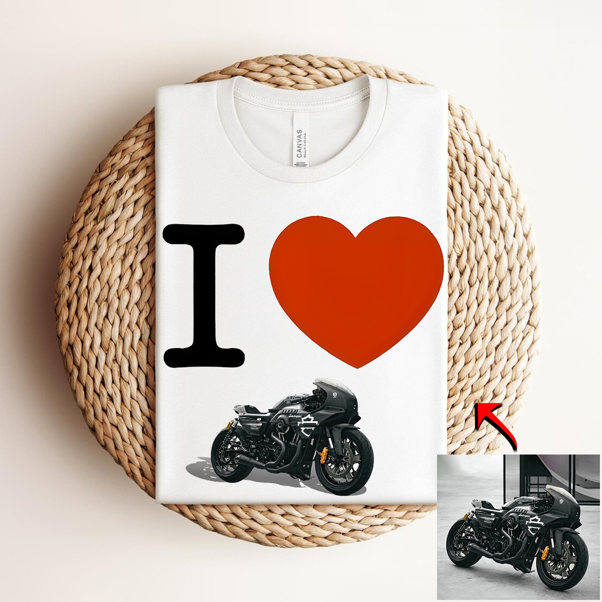 Custom Personalized Luxe Exclusive Design Embroidery & Print Vehicle Photo Print T-Shirt-Gift For Car Lover