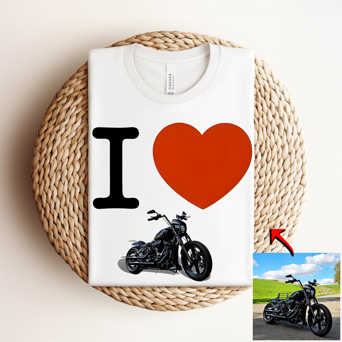 Custom Personalized Luxe Exclusive Design Embroidery & Print Vehicle Photo Print T-Shirt-Gift For Car Lover