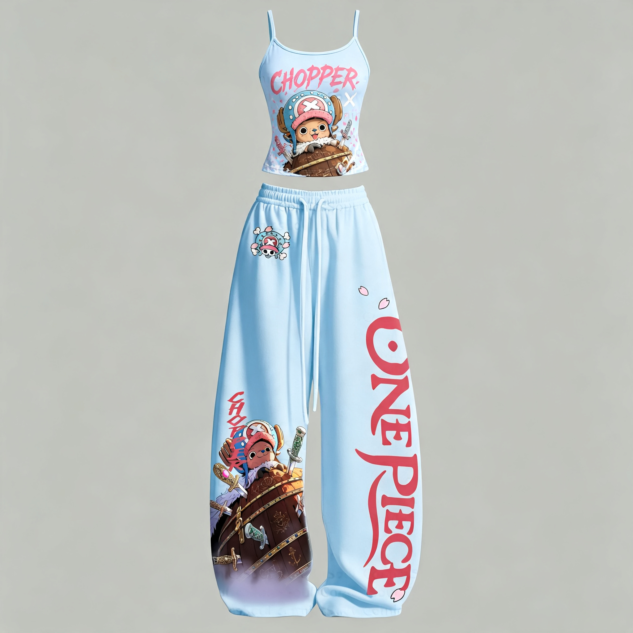 One Piece Top & Elasticated Trousers Two-Piece Set