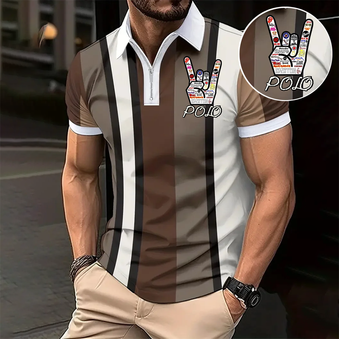 Custom Personalized Luxe Exclusive Design Embroidery & Print Business Casual Vacation Short-Sleeved Polo Shirt