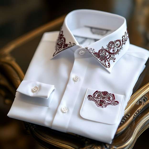 Custom Personalized Luxe Exclusive Design Embroidery & Print Business Casual Vacation Shirt
