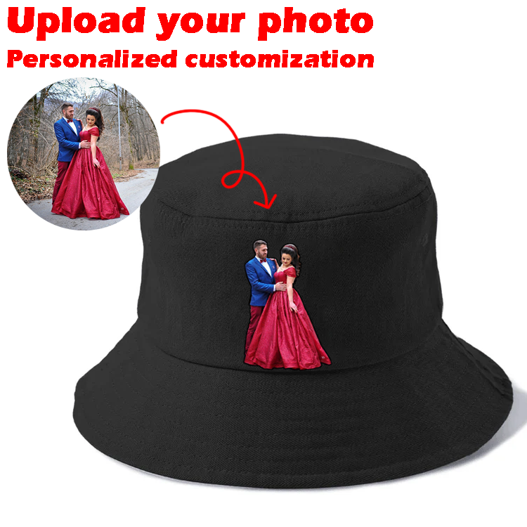 Custom Prints/Embroidery with Your Photos Custom/Dog Photo– Personalized Gifts Luxury Cap Hat Bucket Hat