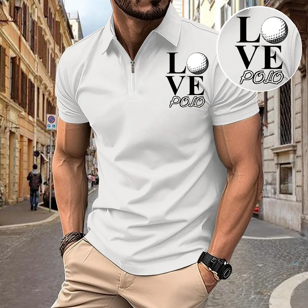 Custom Personalized Luxe Exclusive Design Embroidery & Print Business Casual Vacation Short-Sleeved Polo Shirt
