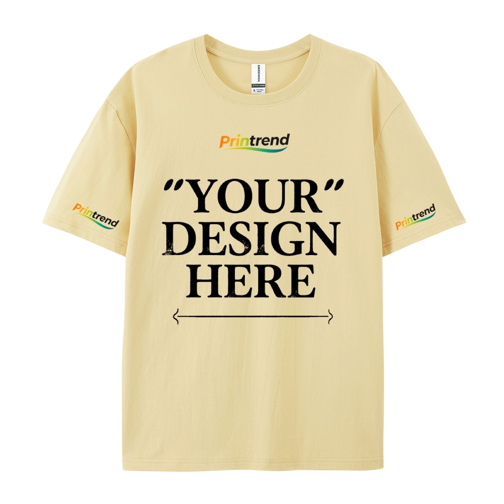 Custom Print for Your Unique Style  13 Colors 220GSM Premium Cotton T-Shirt - Comfortable, Durable & Versatile Casual Wear