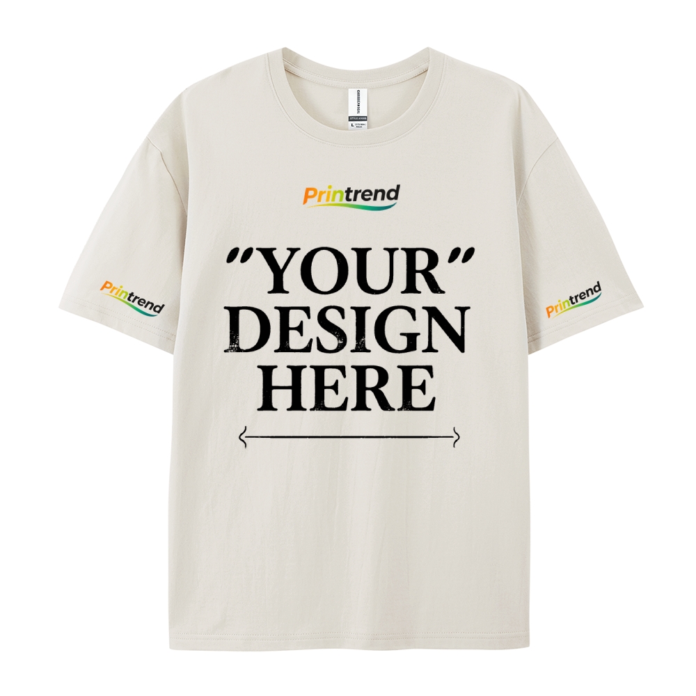 Custom Print for Your Unique Style  13 Colors 220GSM Premium Cotton T-Shirt - Comfortable, Durable & Versatile Casual Wear