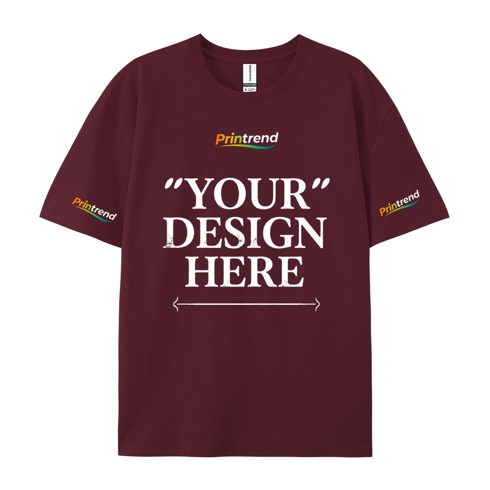 Custom Print for Your Unique Style  13 Colors 220GSM Premium Cotton T-Shirt - Comfortable, Durable & Versatile Casual Wear