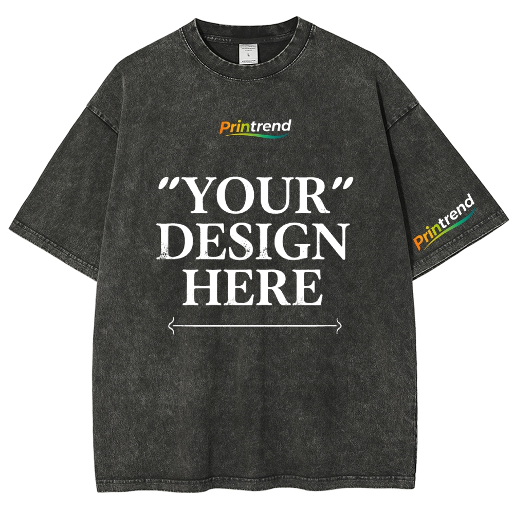 Custom Print 15 Colors 250GSM Washed T-Shirts - Quality & Customization​