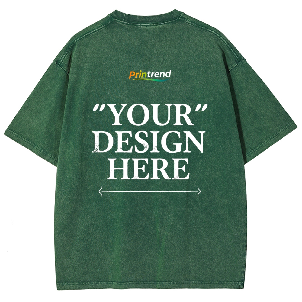 Custom Print 15 Colors 250GSM Washed T-Shirts - Quality & Customization​