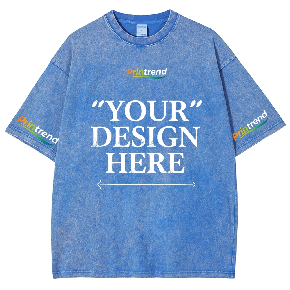 Custom Print 15 Colors 250GSM Washed T-Shirts - Quality & Customization​