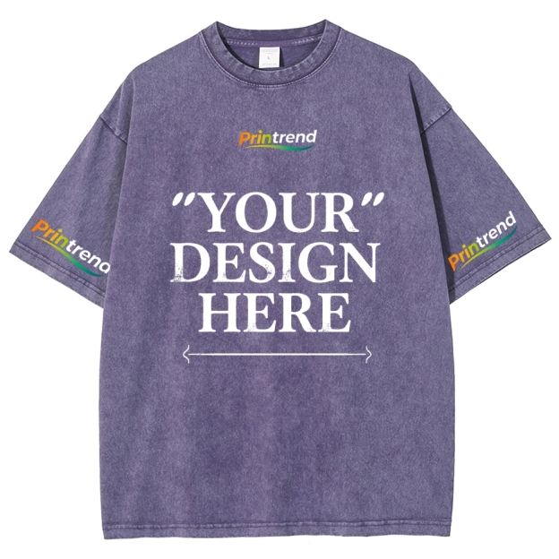 Custom Print 15 Colors 250GSM Washed T-Shirts - Quality & Customization​