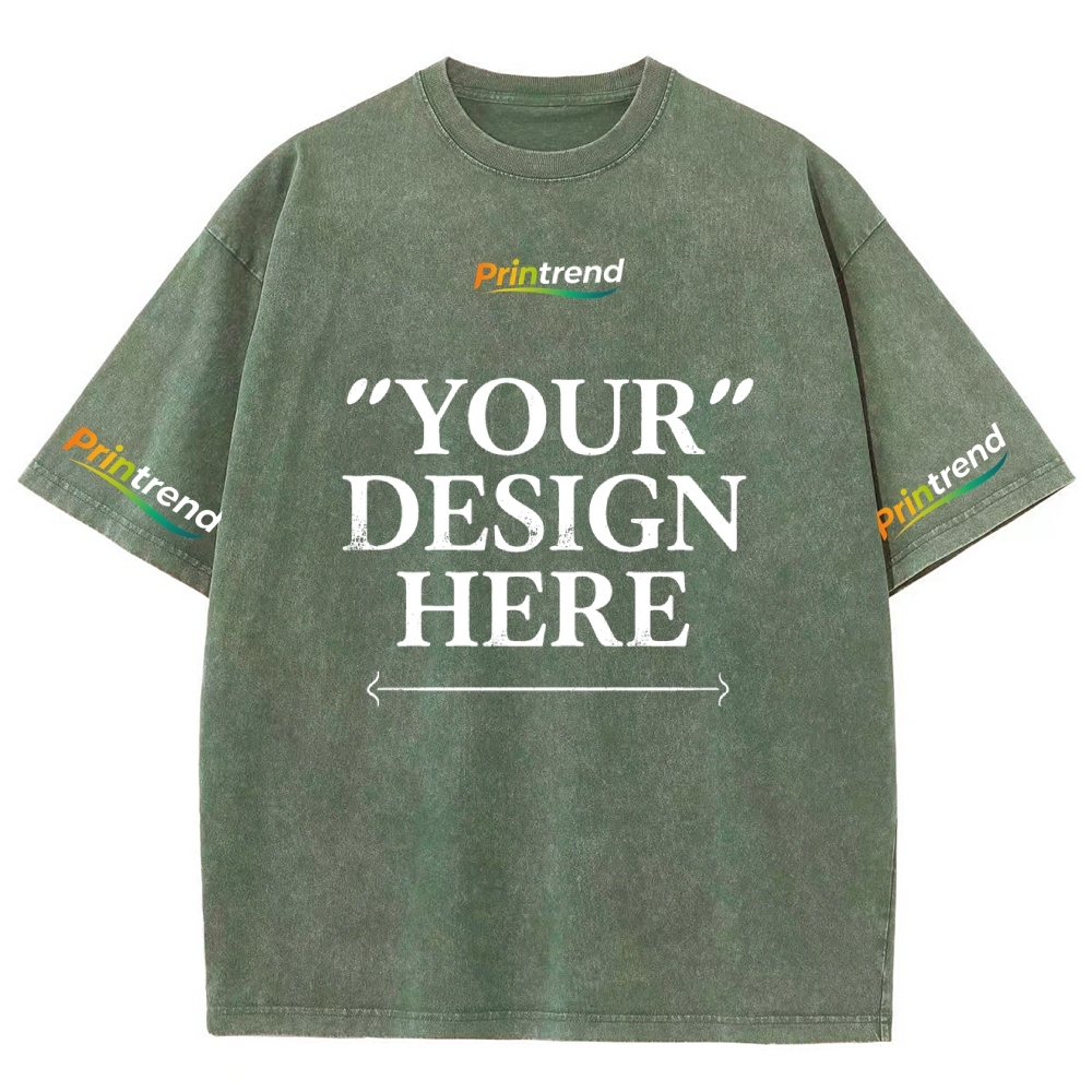 Custom Print 15 Colors 250GSM Washed T-Shirts - Quality & Customization​