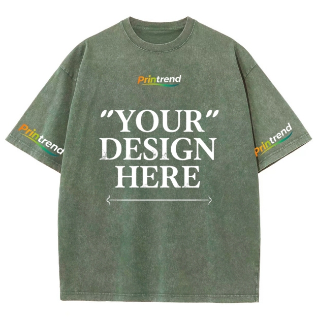 Custom Print 15 Colors 250GSM Washed T-Shirts - Quality & Customization​