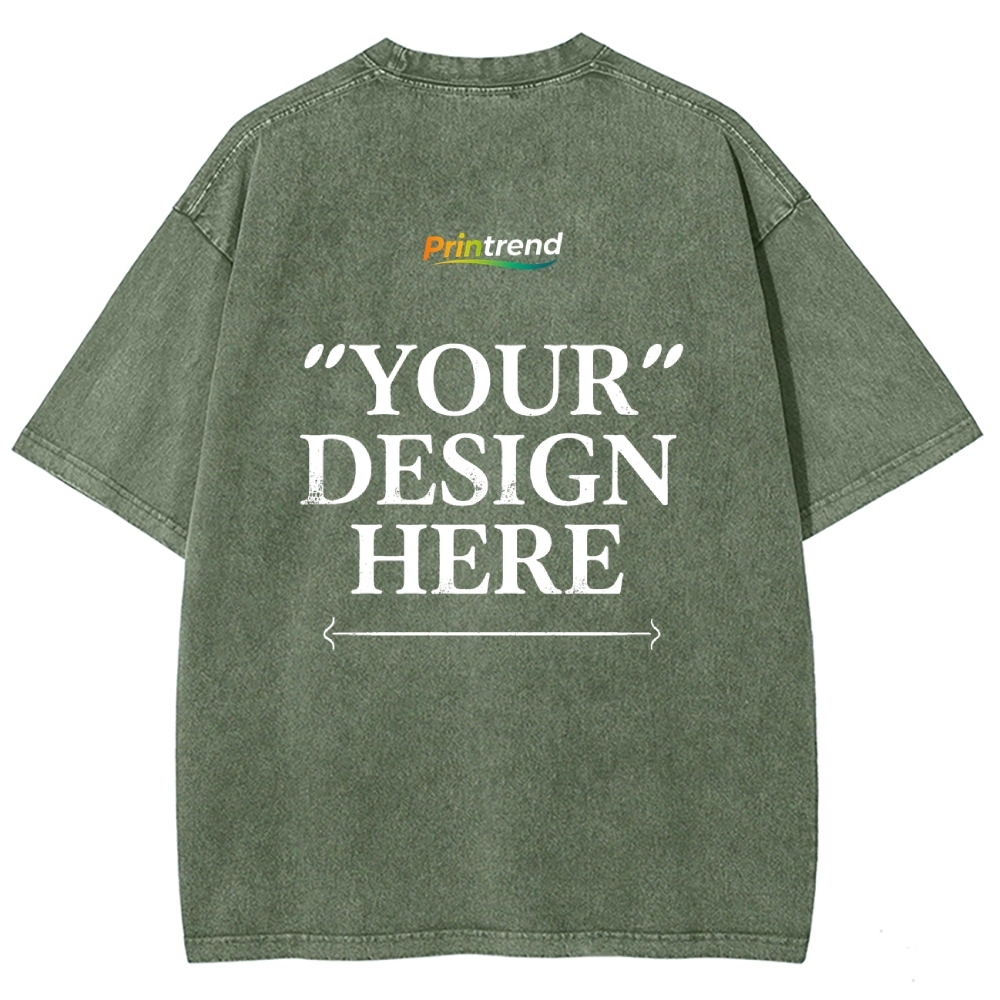 Custom Print 15 Colors 250GSM Washed T-Shirts - Quality & Customization​