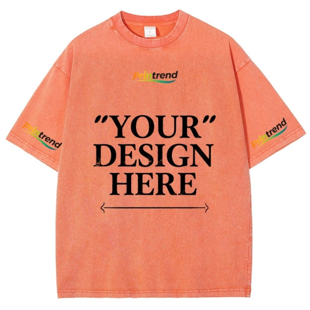 Custom Print 15 Colors 250GSM Washed T-Shirts - Quality & Customization​