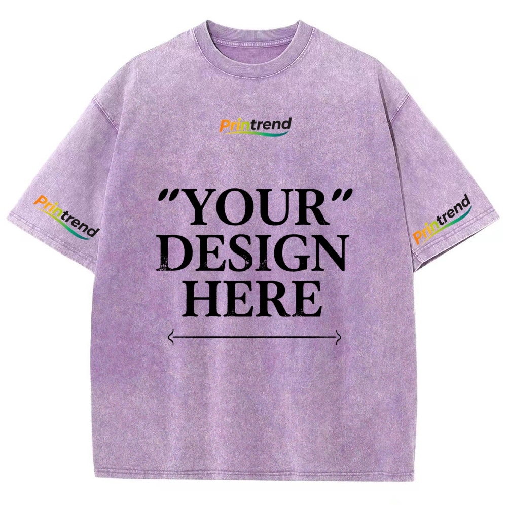 Custom Print 15 Colors 250GSM Washed T-Shirts - Quality & Customization​