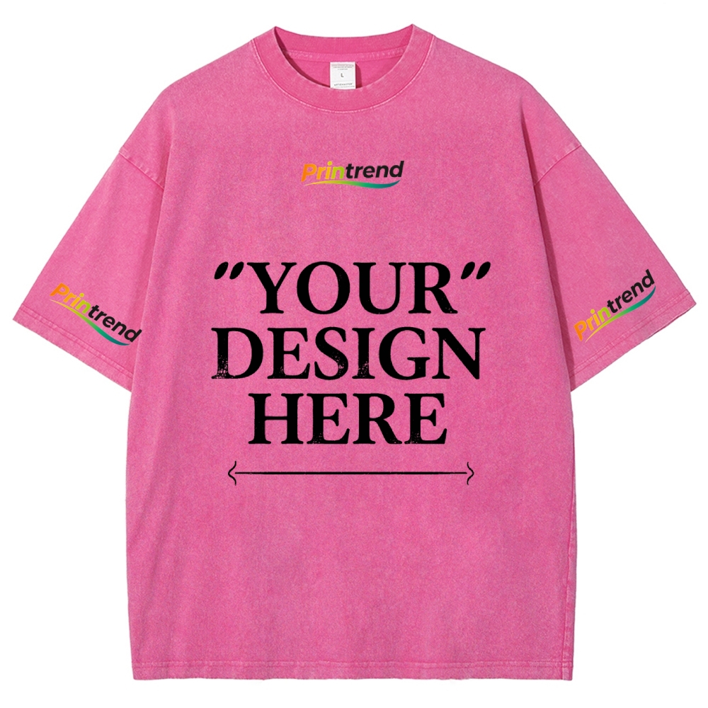 Custom Print 15 Colors 250GSM Washed T-Shirts - Quality & Customization​