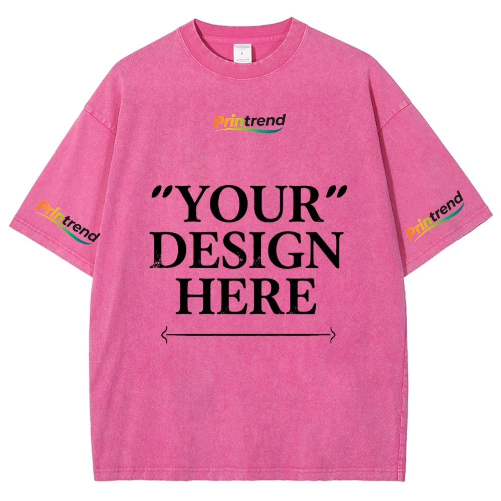 Custom Print 15 Colors 250GSM Washed T-Shirts - Quality & Customization​