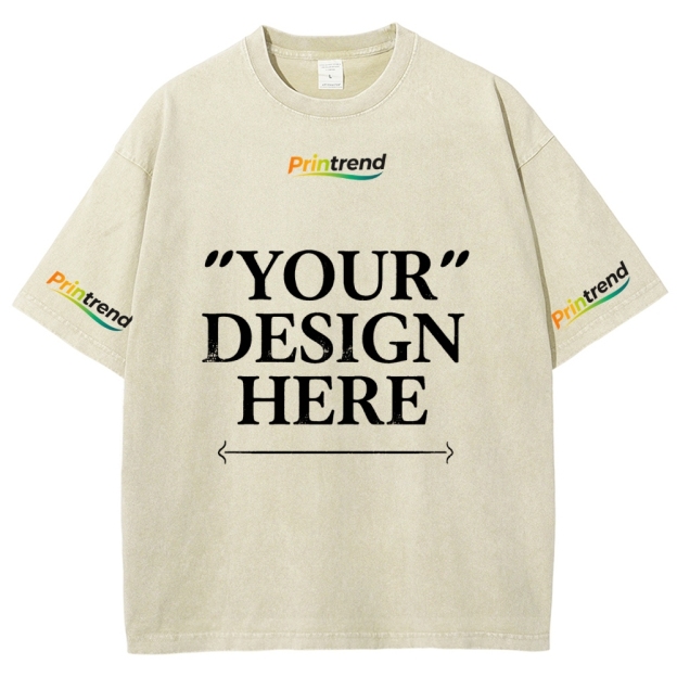 Custom Print 15 Colors 250GSM Washed T-Shirts - Quality & Customization​