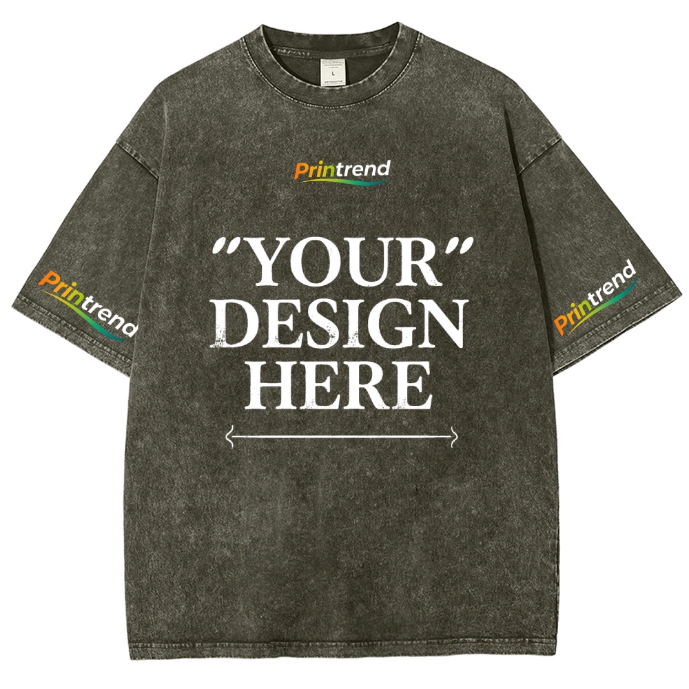 Custom Print 15 Colors 250GSM Washed T-Shirts - Quality & Customization​