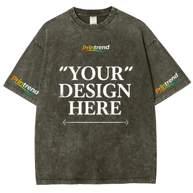 Custom Print 15 Colors 250GSM Washed T-Shirts - Quality & Customization​