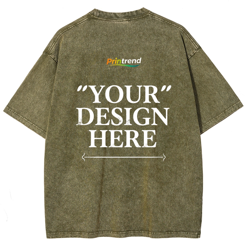 Custom Print 15 Colors 250GSM Washed T-Shirts - Quality & Customization​