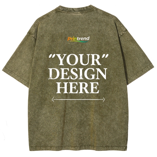 Custom Print 15 Colors 250GSM Washed T-Shirts - Quality & Customization​