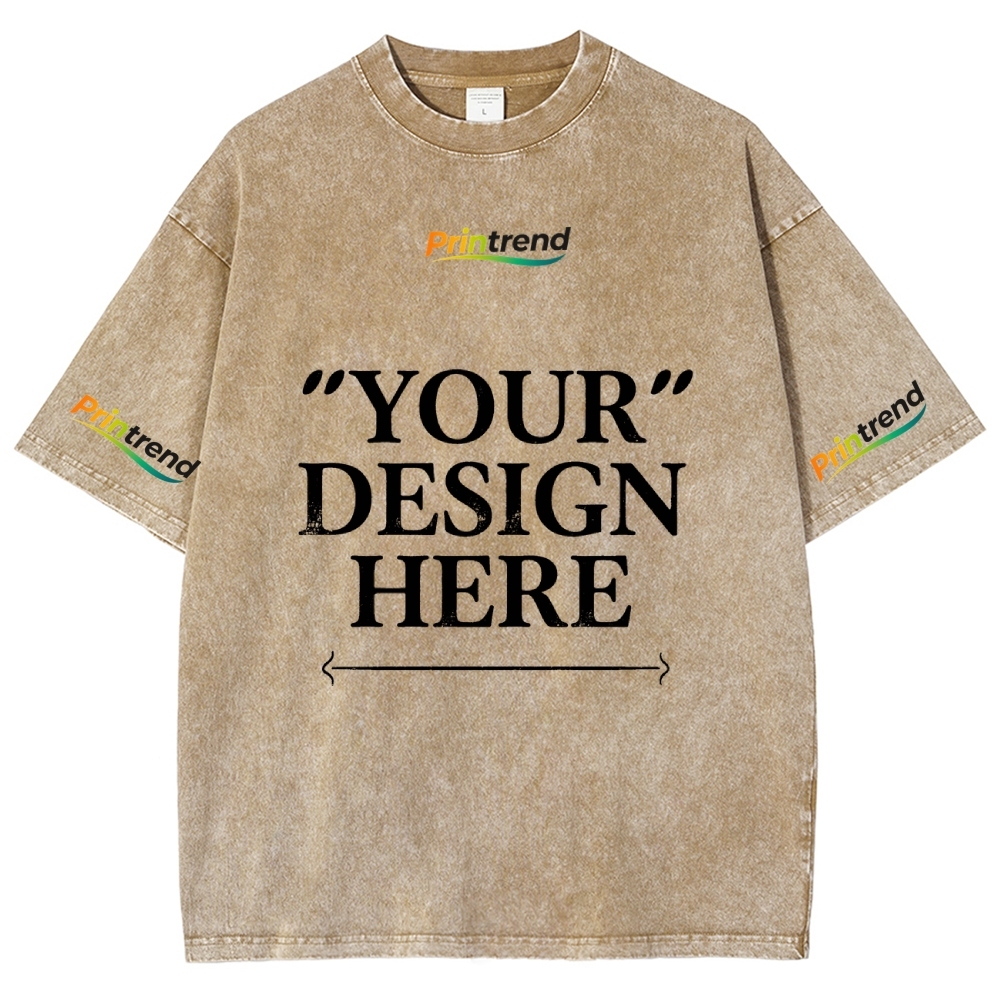 Custom Print 15 Colors 250GSM Washed T-Shirts - Quality & Customization​
