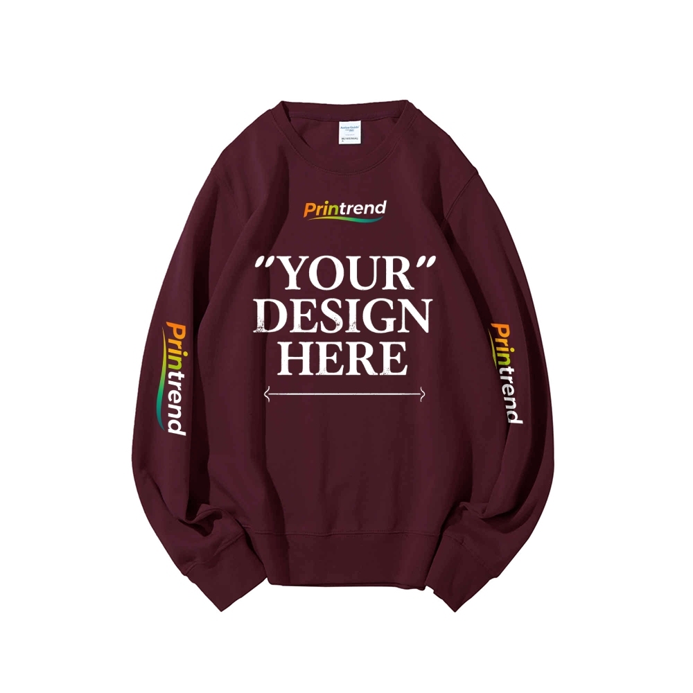 Custom Print for Your Unique Style 16-Color 100% Cotton Sweatshirt: A Spectrum of Style & Comfort
