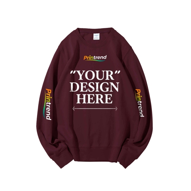 Custom Print for Your Unique Style 16-Color 100% Cotton Sweatshirt: A Spectrum of Style & Comfort