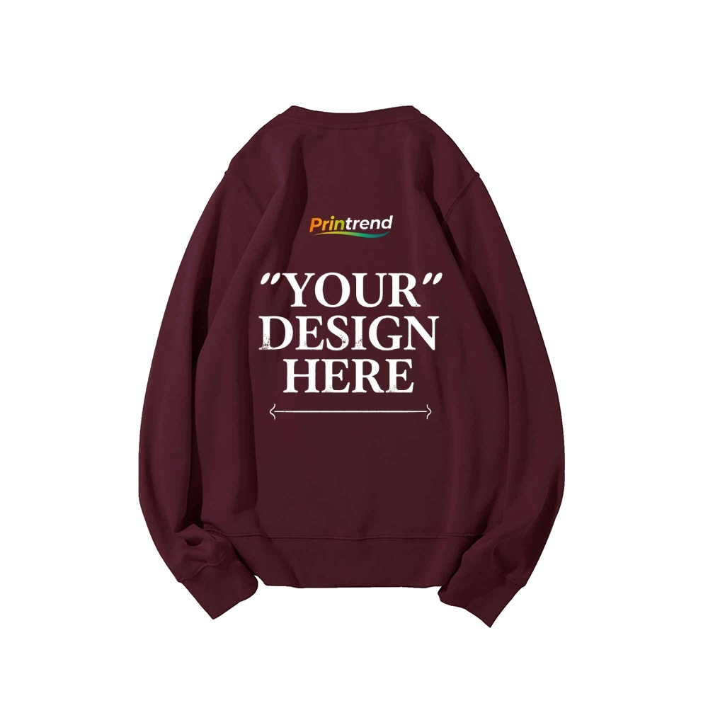 Custom Print for Your Unique Style 16-Color 100% Cotton Sweatshirt: A Spectrum of Style & Comfort